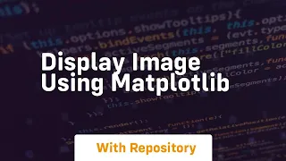 display image using matplotlib