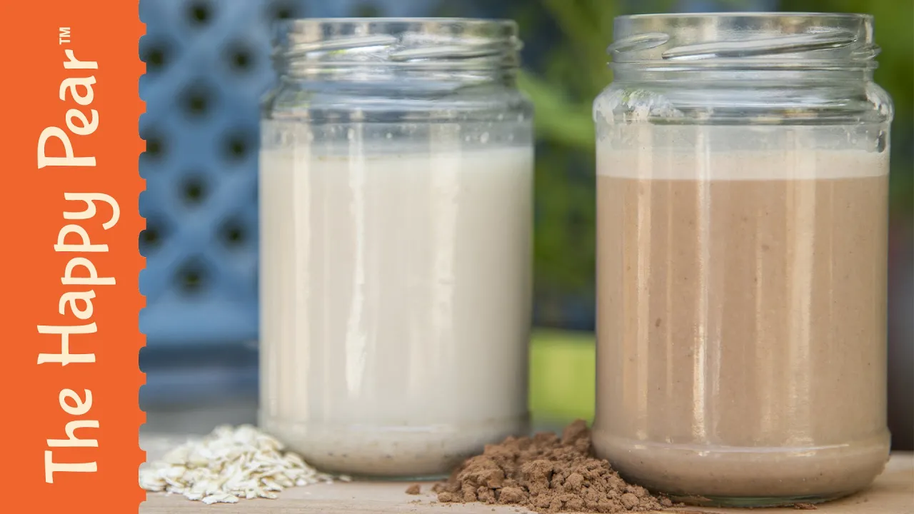 How To Make a Delicious Chocolate Milkshake with Homemade Oat Milk - The Happy Pear