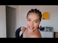 How to do cornrows step by step at your own / curly hair