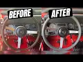 DIY Leather Wrap Steering Wheel for LESS THAN 20