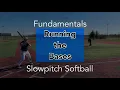 Slow pitch softball running the bases