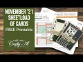 November 2021 SheetLoad of Cards Debut FREE Printable