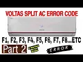 Voltas AC Error Code Explain In Hindi F1 F2 F3 F4 F5 F6 F7 F8 F9 Error Code Problem