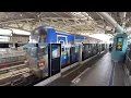 Taoyuan Airport MRT Commuter Train departing from Taoyuan HSR Station