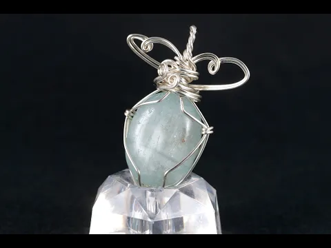 純銀ラリマーu0026アクアマリンワイヤーアートペンダントトップ 選べる 天然石 AAA+ ラリマー ペアシェイプ カボション
