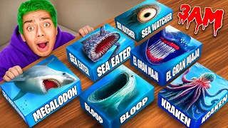 DO NOT OPEN MYSTERY BLOOP SEA EATER EL GRAN MAJA BOXES at 3 AM!! (SCARY)