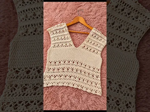 Blusa Dominique aula disponível no nosso canal Claudete Azevedo Crochê 🧶👇 #crochet