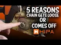 5 reasons your chainsaw chain may get loose or come off the bar