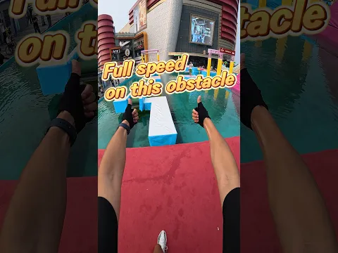 Full speed on this obstacle#pov #funny #roblox #shorts #parkour #sports #waterpark #stunt