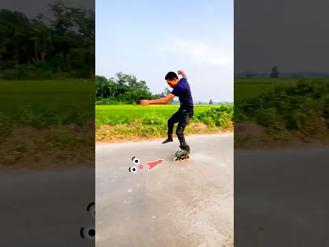 সাবস্ক্রাইবারের কথা শুনে এক পায়ে স্কেটিং করতে গিয়ে যা হলো😱🔥 #shorts