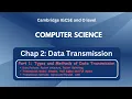 IGCSE Computer Science - Data Transmission Data Packet Packet Switching Serial Parallel