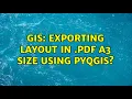 GIS Exporting layout in pdf A3 size using PyQGIS 2 Solutions