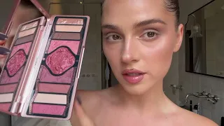Pink dress makeup look