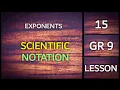 Grade 9 15 Introduction to Scientific Notation
