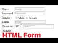 HTML Forms create forms using HTML programming 2nd PUC lab program