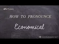 How to Pronounce Economical Real Life Examples