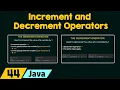 Increment and Decrement Operators in Java