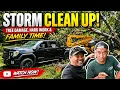 Storm Damage Cleanup after severe storm A week in the life of landscaping business