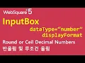 InputBox - dataType number displayFormat InputBox WebSquare5