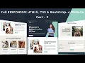 Responsive Landing Page Using HTML CSS jQuery and Bootstrap 4 Complete Website Using Bootstrap 4