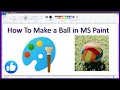 MS Paint Drawing a Ball MS Paint Tutorial Hindi 2022 DCA Ki Pathshala