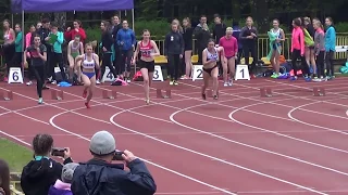 100m kobiet seria IV - Poznan 6 05 2017