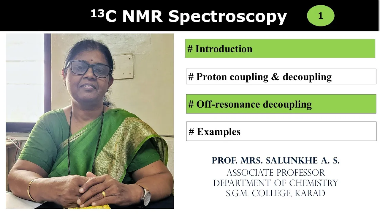 13C-NMR spectroscopy: Introduction: Lecture 1#nmr #cmr