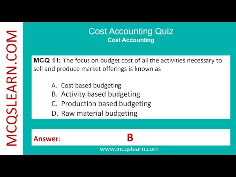 Download MP3 Cost Accounting Quiz Questions and Answers PDF - Cost Accounting MCQs Questions - App & eBook