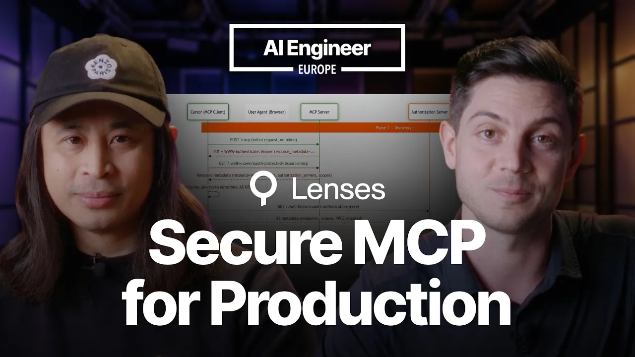 Your Insecure MCP Server Won't Survive Production — Tun Shwe, Lenses: video thumbnail