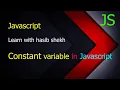 Constants variables in javascript Bangla tutorial