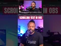 Add SCROLLING TEXT in OBS