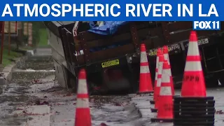 Small sinkhole forms near South Pasadena amid heavy Los Angeles rain SoCal storms