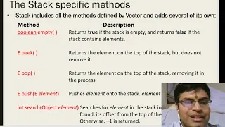 Stack class within collections in java