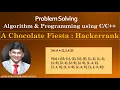 A Chocolate Fiesta Hackerrank Mathematics Problem and Solution in