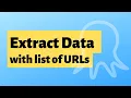 Web scraping with a list of URLs