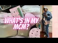 What s in my bag MCM POUCH WITH CROSSBODY STRAP POWDER PINK COACH ACCESSORIES Robin Cookie