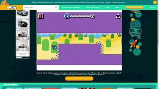 Playing gravity run on ABCYA