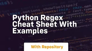 Python regex cheat sheet with examples