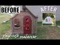 DIY Playhouse Makeover BEFORE and AFTER Fixer Upper