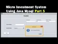 Micro Investment System Using Java Mysql Part 5