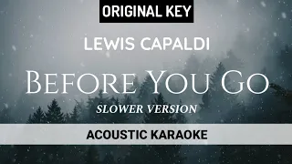 Download Lewis Capaldi - Before You Go | Slower Version (Acoustic Karaoke) MP3