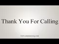 Download Lagu How To Say Thank You For Calling