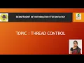THREAD CONTROL OOPS SNS INSTITUTIONS