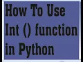 Return a String as an Integer in python