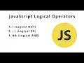 javascript logical operators