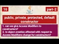 Access Modifiers with constructors public private protected default java