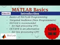 Introduction to MATLAB Octave Programing - MATLAB Basics