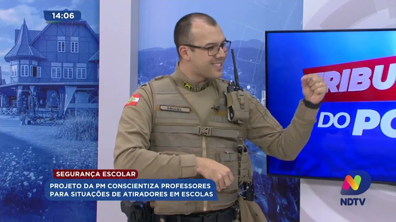 Segurança escolar: projeto da PM conscientiza professores para situações de atiradores em escolas