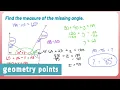 Geometry Points Find the Measure of a Missing Angle in a Triangle Example 3