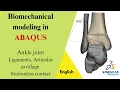 Download Lagu ABAQUS: Biomechanical model of ankle  : modeling ligaments, cartilages, frictionless contact